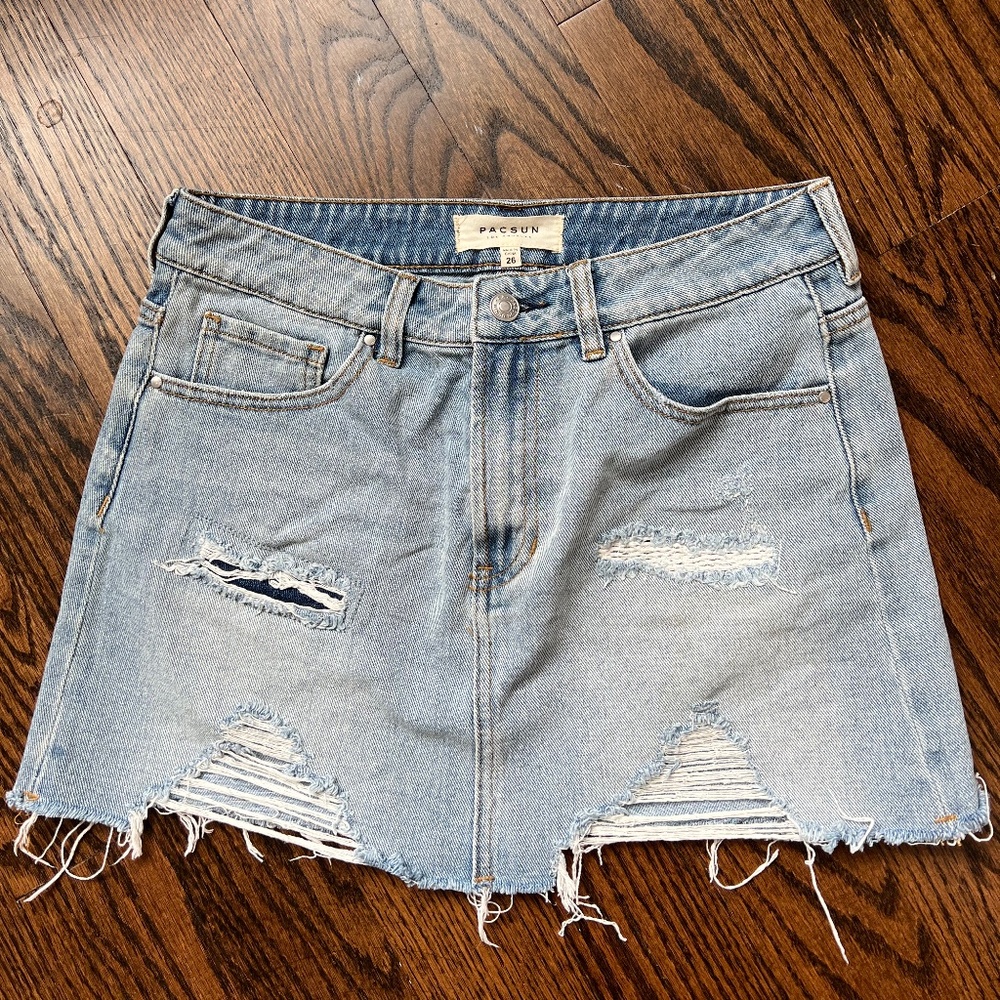 Pac Sun Jean Skirt